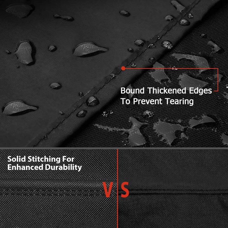 iCOVER Grill Cover- 82 Inch 600D Heavy-Duty Water Proof Patio Outdoor Black Canvas Oversize BBQ Barbecue Smoker Grills Covers G21607 for Weber Char-Broil Brinkmann Holland Napoleon JennAir - Image 4